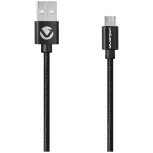 Volkano Braids Series Nylon-Braided Micro USB Cable 1.2m - Black