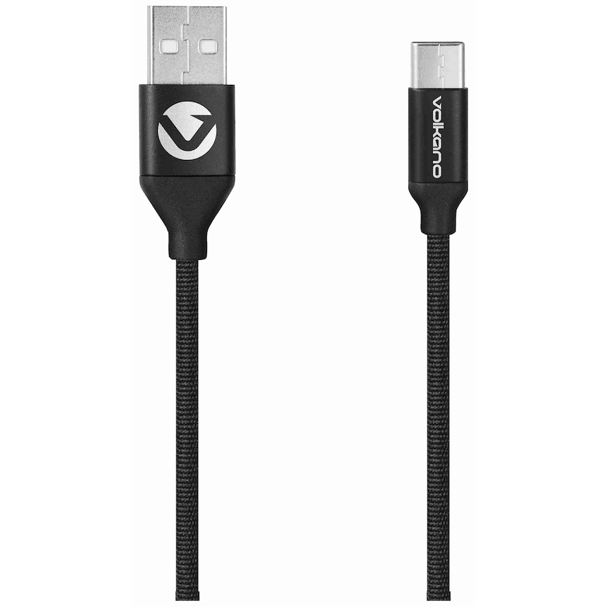 Volkano Weave Series Fabric Braided Micro-USB Cable 3m - Black