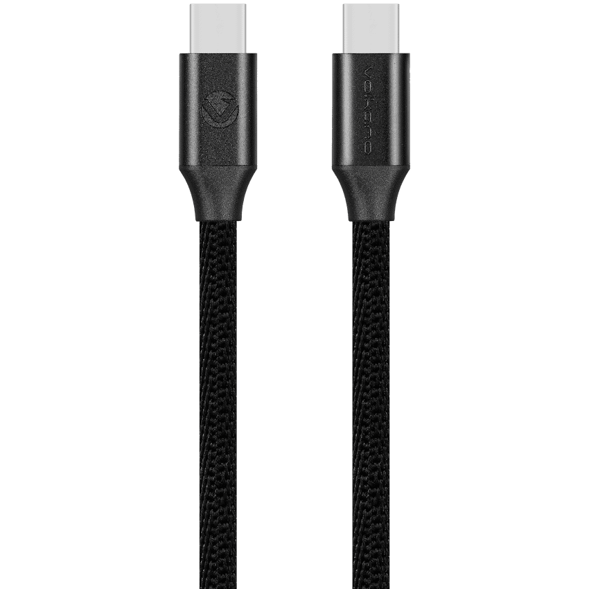 Volkano Weave Series Type-C to Type-C Cable (1.2m, 60w) - Black