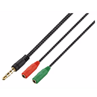 Volkano Unity Series AUX Splitter 4-Pole Plug to 2 AUX Sockets