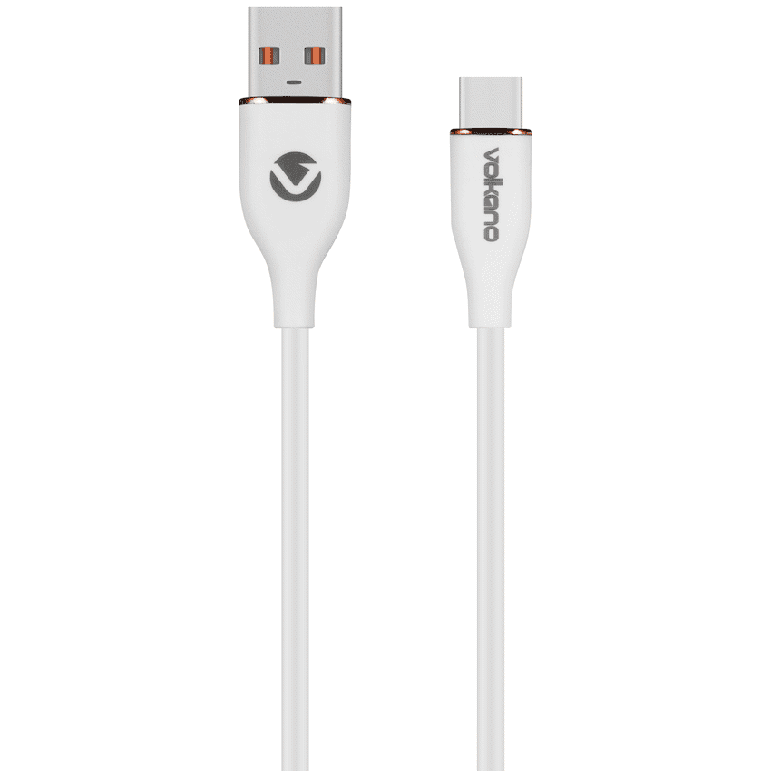 Volkano Flexi Series USB to Type-C 2.5m 30w - White