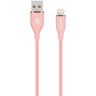 Volkano Flexi Series USB to MFI Lightning 1.5m 27w - Pink