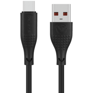 Volkano Nova Series USB A to USB C 100W 1.2m TPE cable- Black