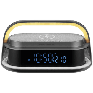 Volkano Awaken Series Alarm Clock with Wireless Charging and Speaker