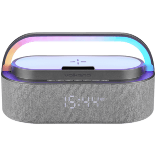 Volkano Dawn Series Alarm Clock with Wireless Charging and Speaker