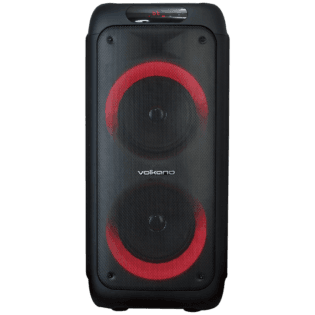 Volkano Helios Series Dual 8" Party Speaker with Microphone & Light Effects