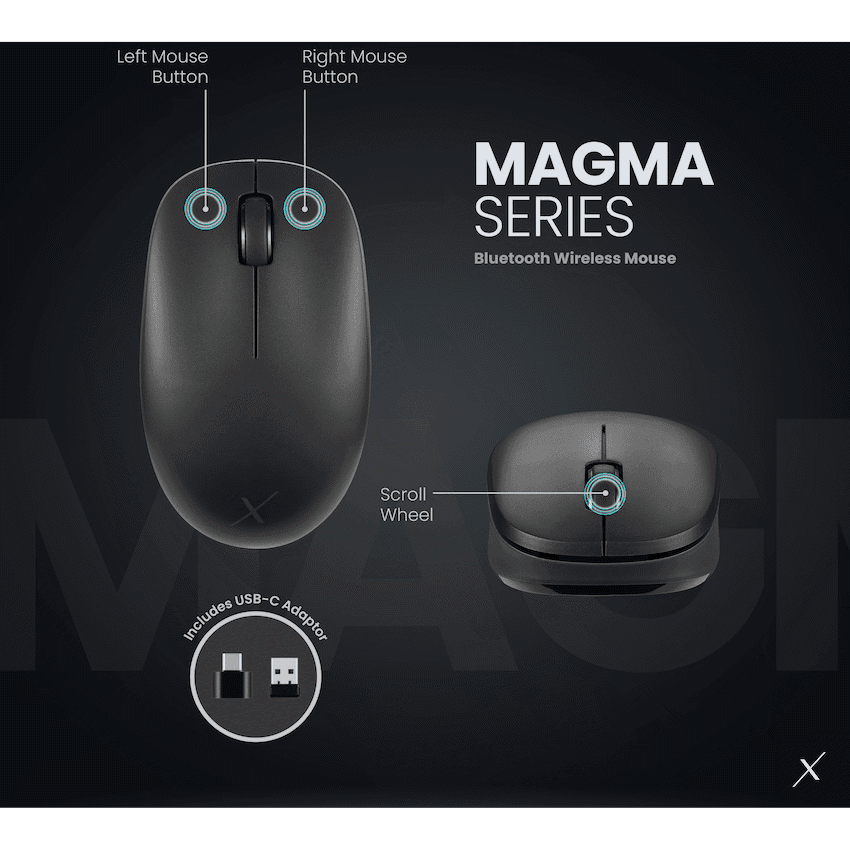 VolkanoX Magma Bluetooth Wireless Mouse - Graphite - Image 10