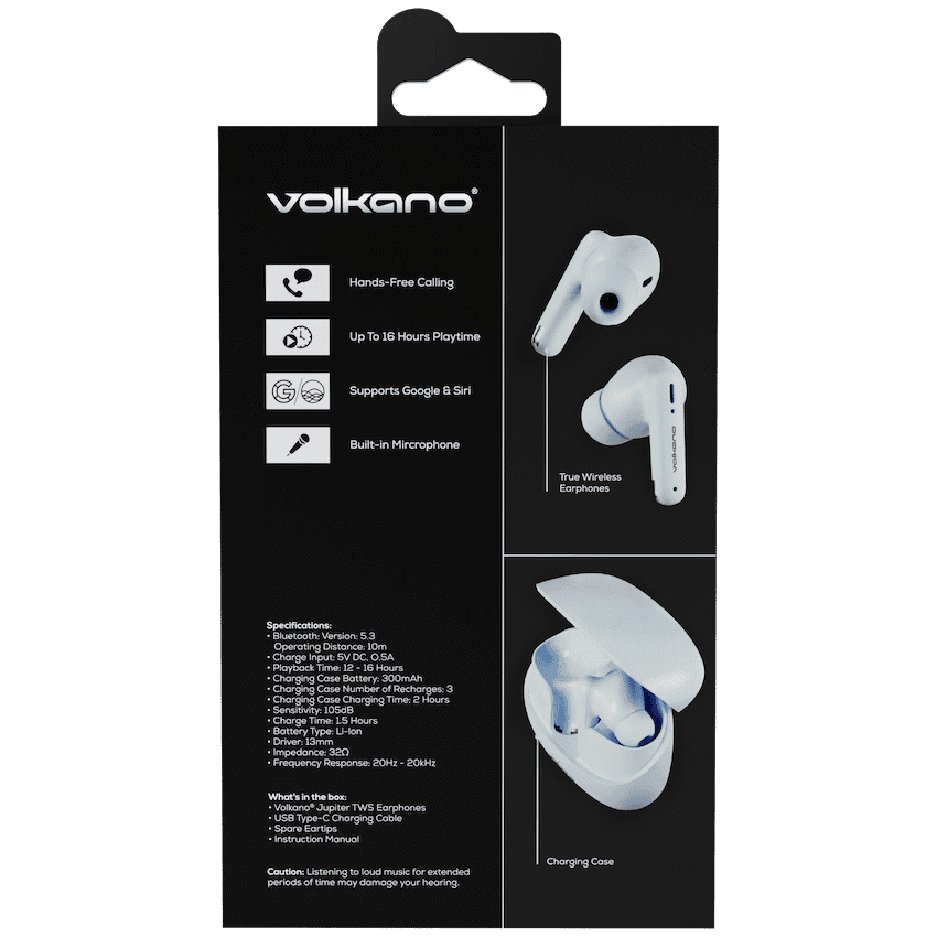 Volkano Jupiter Series TWS Earphones - Pastel Blue - Image 10