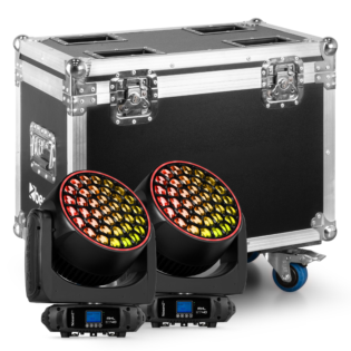 BEAMZPRO MHL3740 LED MOVING HEAD WASH ZOOM 37x 40W RGBW [2 IN A FLIGHTCASE]