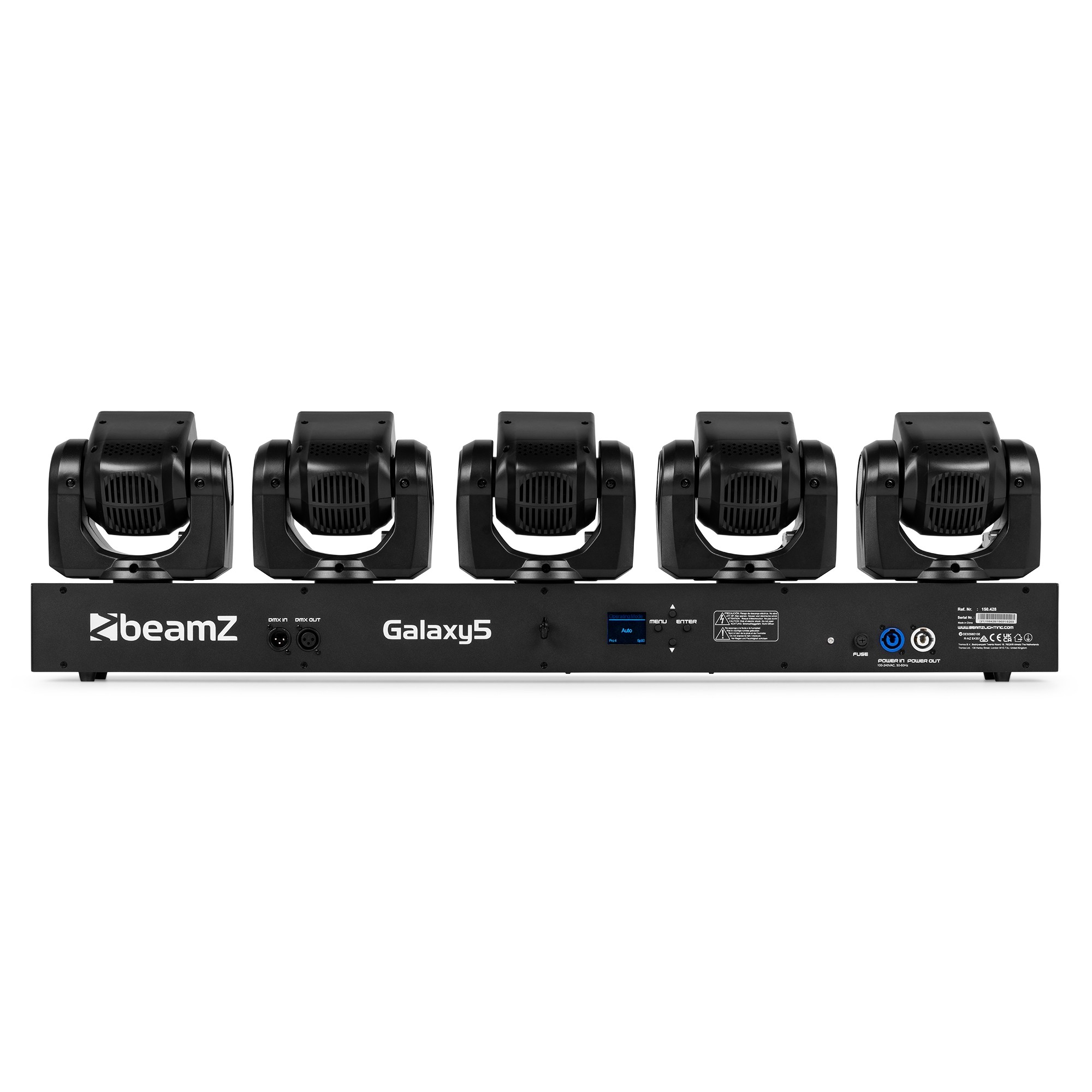 BEAMZ GALAXY5 MOVING HEAD BAR 5x 40W RGBW - Image 8