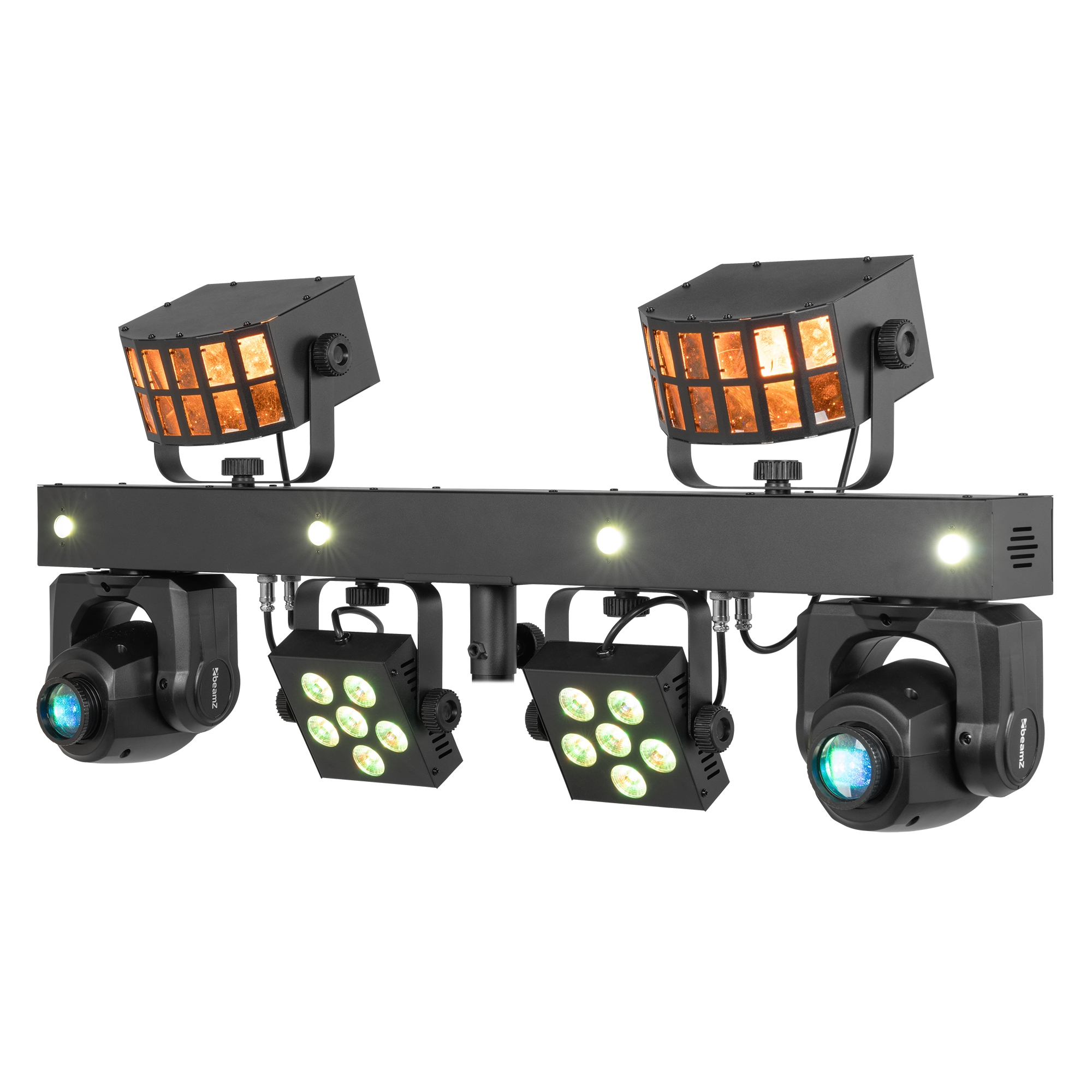 BEAMZ SHOWBAR GO GLOW WITH 2x MOVING HEAD 2x DERBY 2x PAR AND STROBE 2x 30W 2x 4x 10W 4x 3W 2x 6x 2W RGBW - Image 4