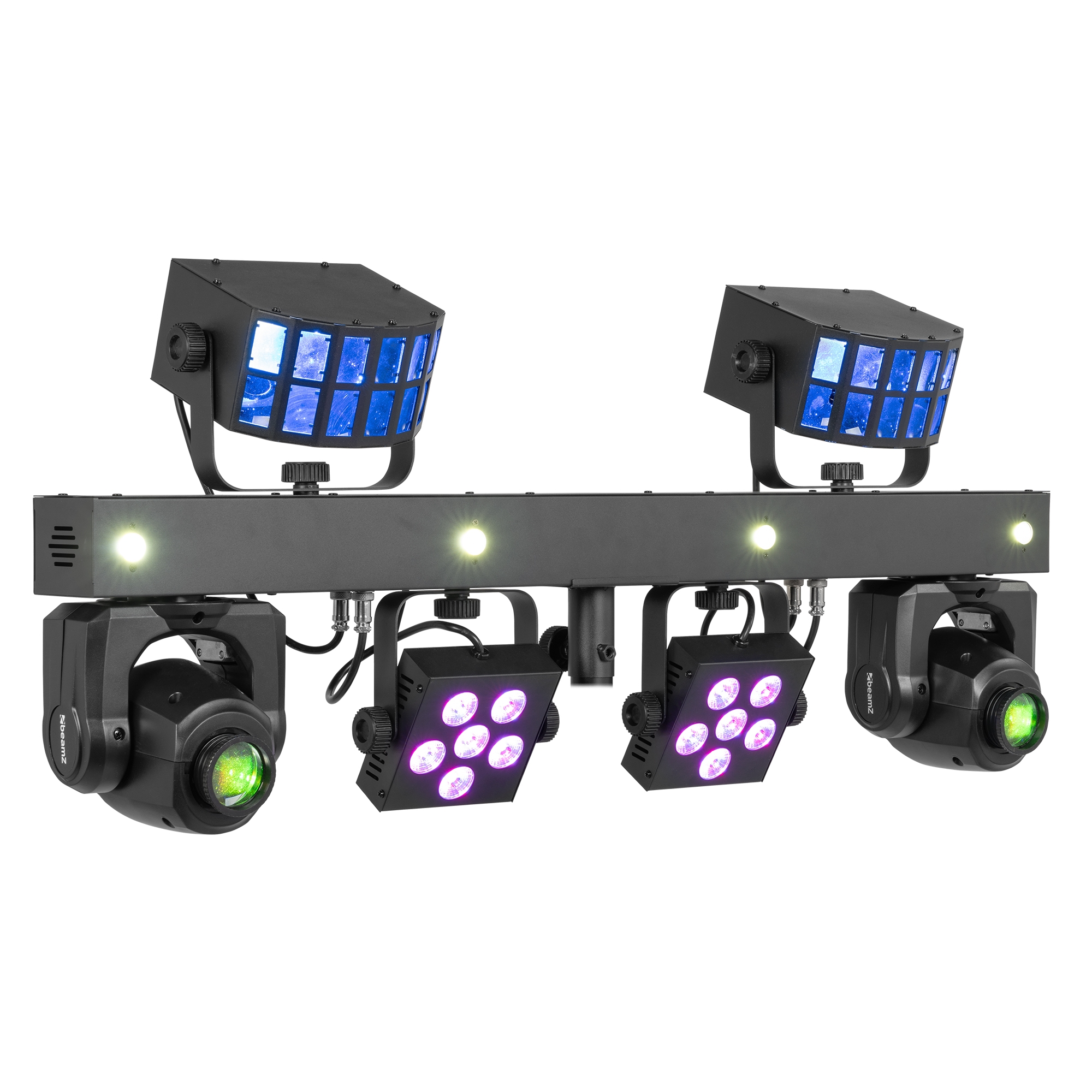 BEAMZ SHOWBAR GO GLOW WITH 2x MOVING HEAD 2x DERBY 2x PAR AND STROBE 2x 30W 2x 4x 10W 4x 3W 2x 6x 2W RGBW - Image 5