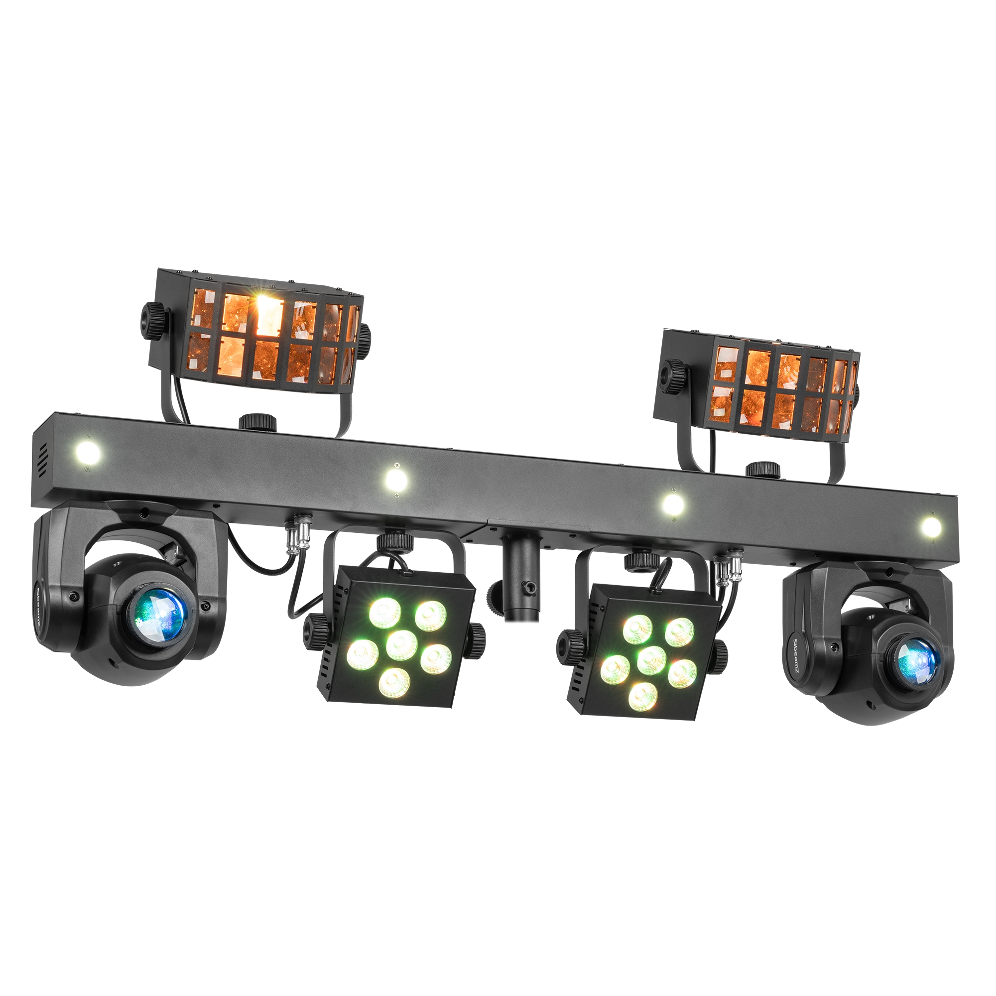 BEAMZ SHOWBAR GO GLOW WITH 2x MOVING HEAD 2x DERBY 2x PAR AND STROBE 2x 30W 2x 4x 10W 4x 3W 2x 6x 2W RGBW - Image 6