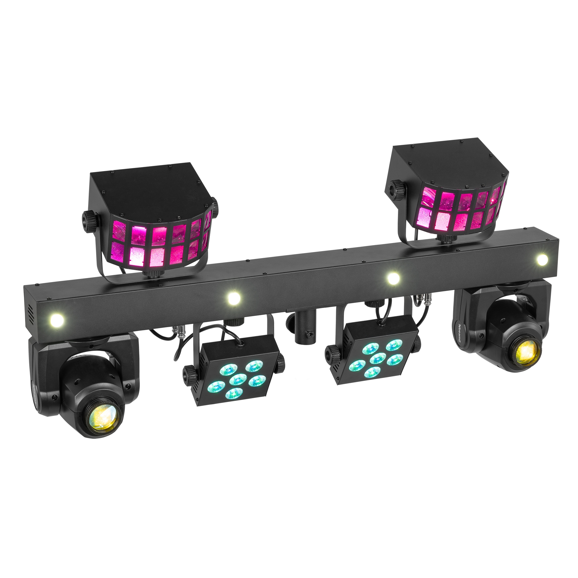 BEAMZ SHOWBAR GO GLOW WITH 2x MOVING HEAD 2x DERBY 2x PAR AND STROBE 2x 30W 2x 4x 10W 4x 3W 2x 6x 2W RGBW - Image 7