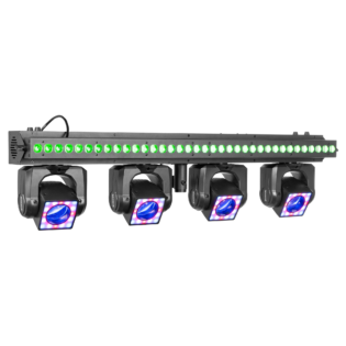 BEAMZ SHOWBAR GO VIBE WITH 4x MOVING HEAD 1x LED BAR 4x 24W 36X 2W RGBW