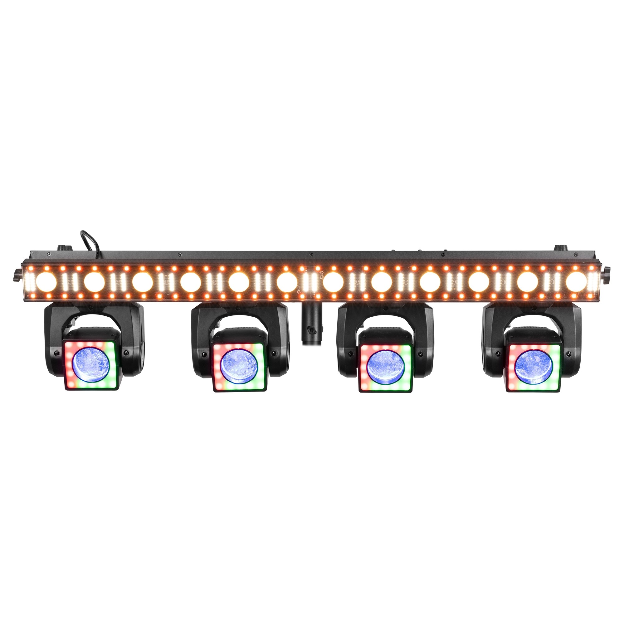 BEAMZ SHOWBAR GO EDGE WITH 4x MOVING HEAD 1x LED/STROBE BAR 4x 40W 12X 4W RGBW - Image 3