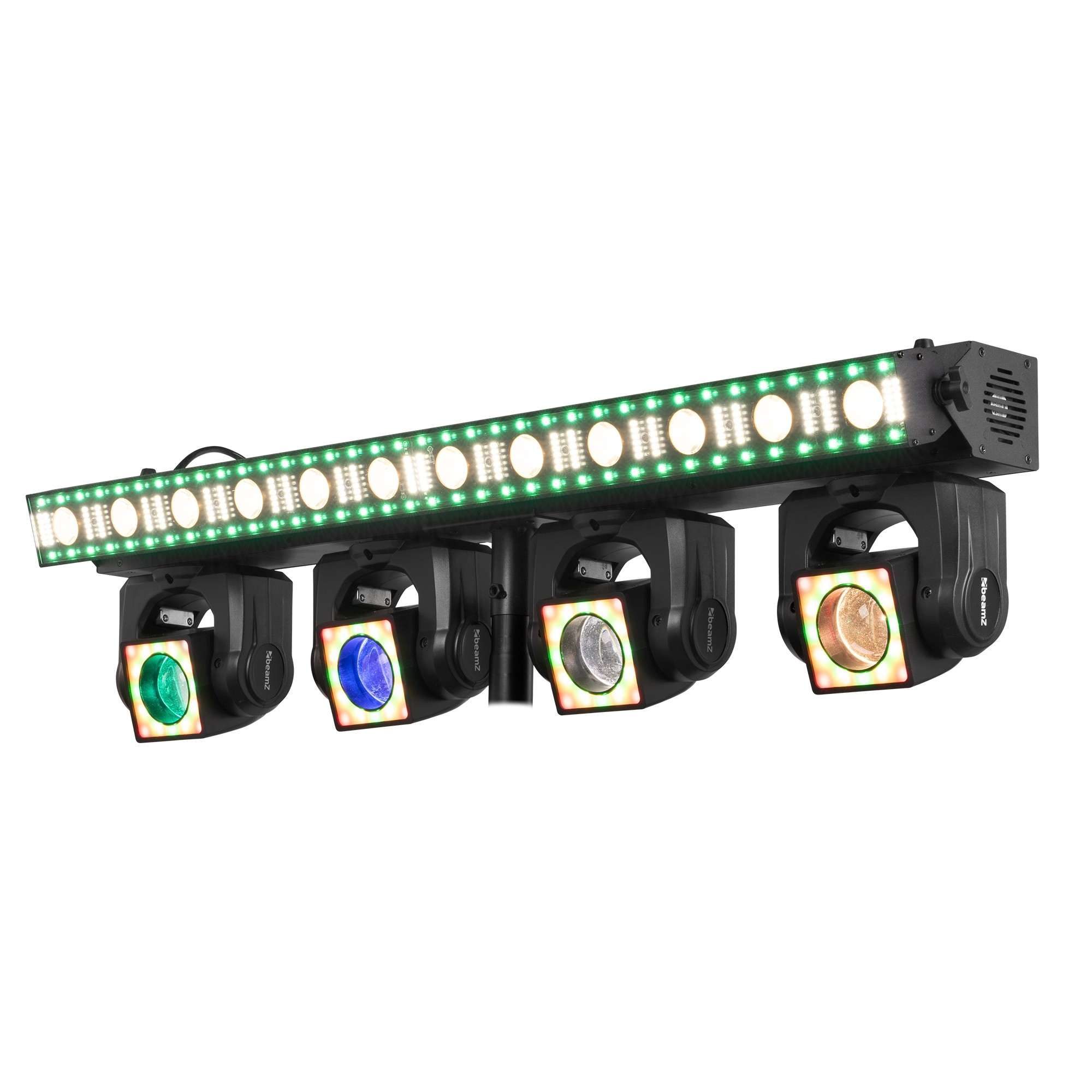 BEAMZ SHOWBAR GO EDGE WITH 4x MOVING HEAD 1x LED/STROBE BAR 4x 40W 12X 4W RGBW - Image 6