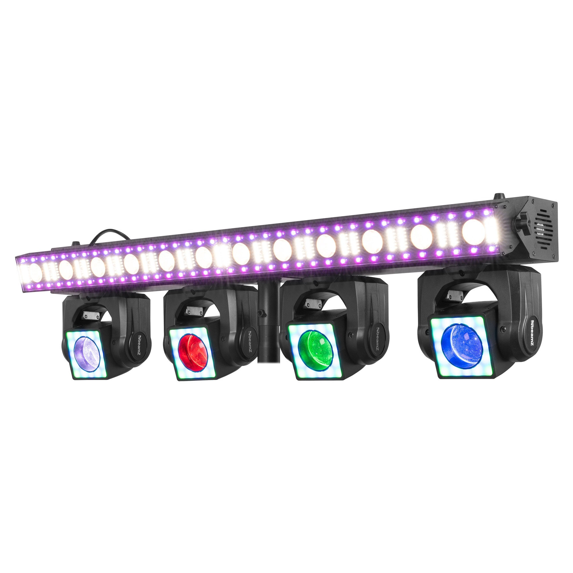 BEAMZ SHOWBAR GO EDGE WITH 4x MOVING HEAD 1x LED/STROBE BAR 4x 40W 12X 4W RGBW - Image 7