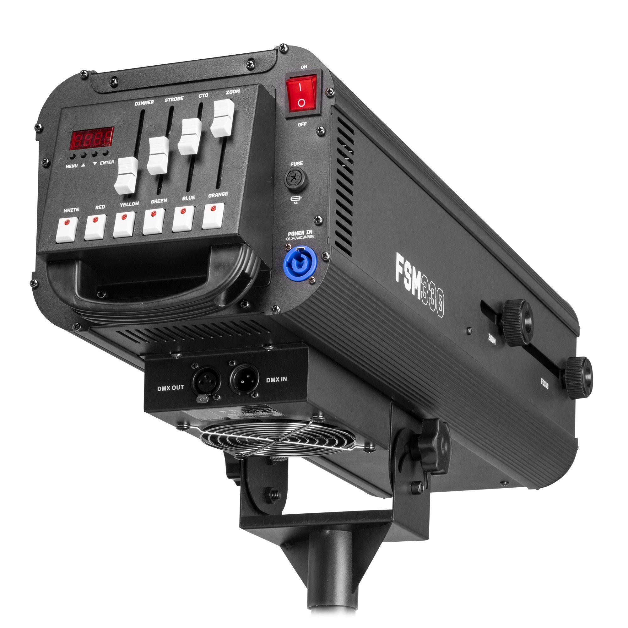 BEAMZ FSM330 LED FOLLOWSPOT 200W RGBWYO WITH STAND - Image 9