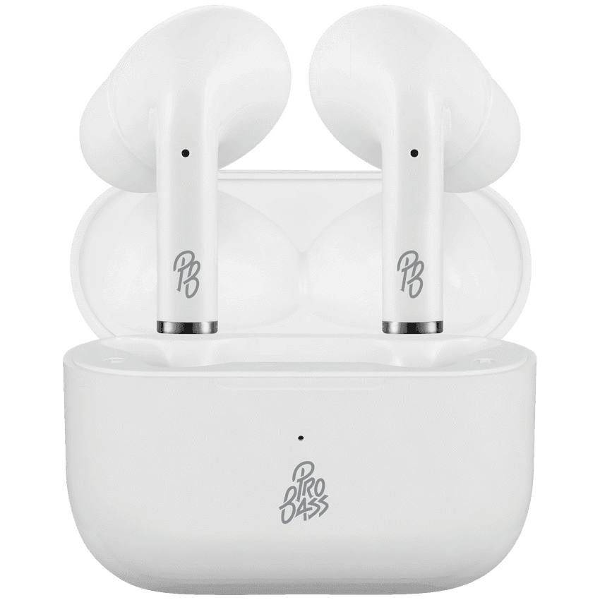 Pro Bass Pulse Buds True Wireless Earphones with Charging Case - White - Image 2