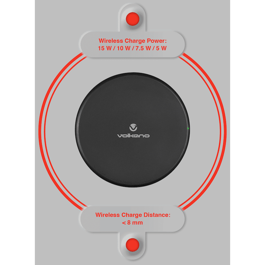Volkano Caliber Series 15w Wireless Phone Charge Pad - Image 2