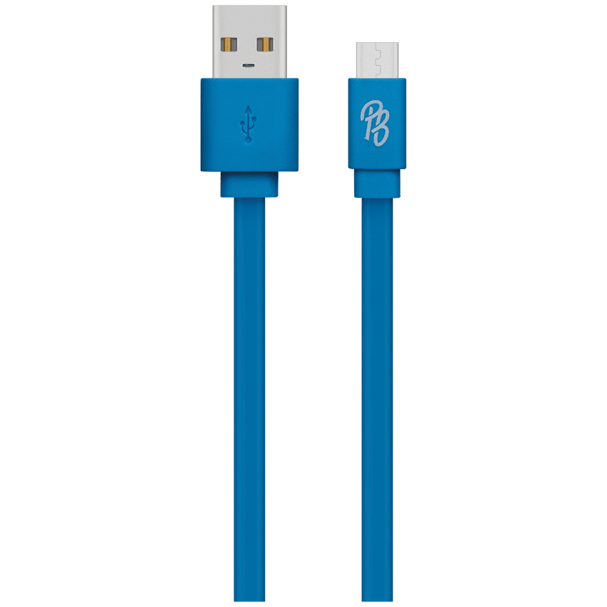 Pro Bass Energize Series Packaged Micro USB Cable - Blue 1.2m - Image 2