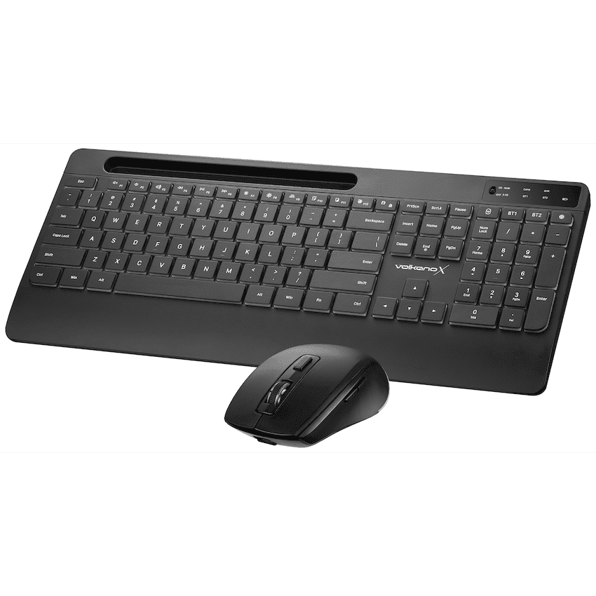 VolkanoX Gem Bluetooth Wireless Keyboard and Mouse - Black - Image 2