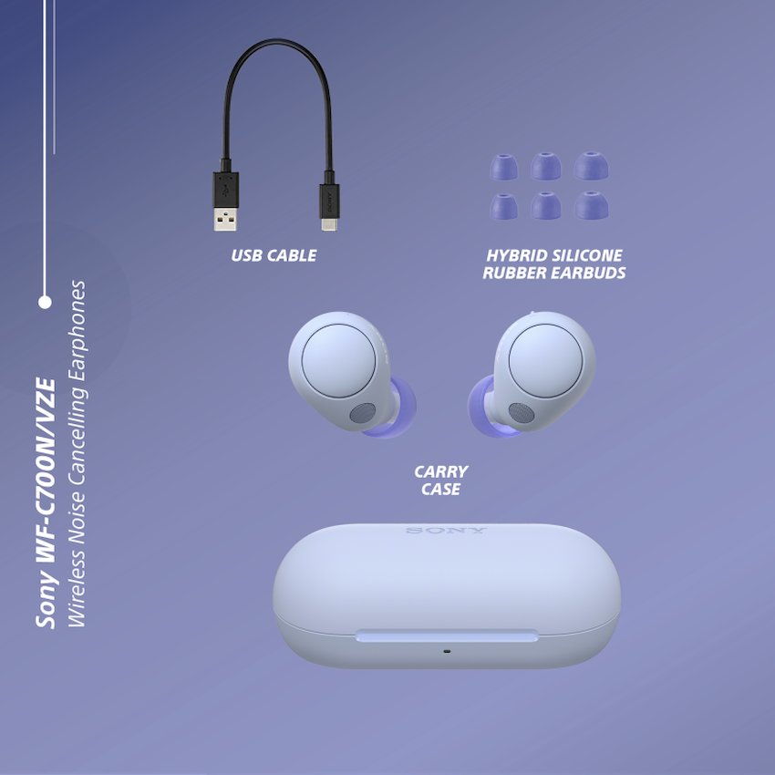 Sony WF-C700N (Violet) True Wireless Earbuds - Image 2