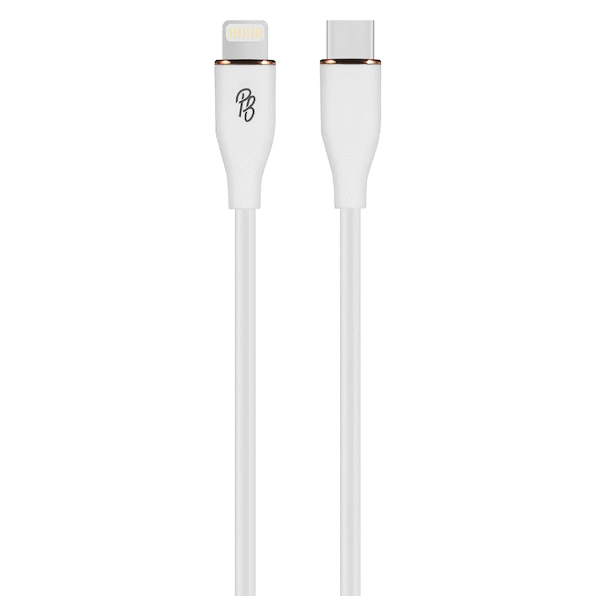 Pro Bass FlexiCord Series 2m 27w Type-C to Lightning Charging Cable - White - Image 2