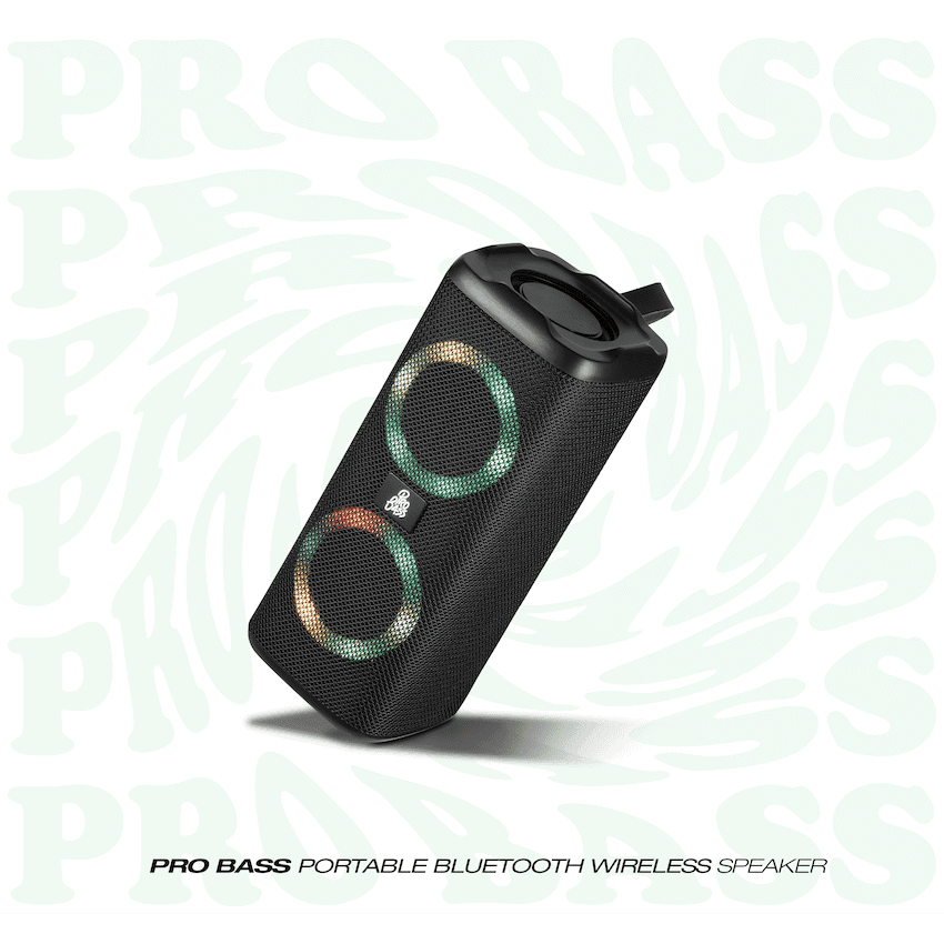 Pro Bass Pulse Box Portable Bluetooth Speaker - Black - Image 2