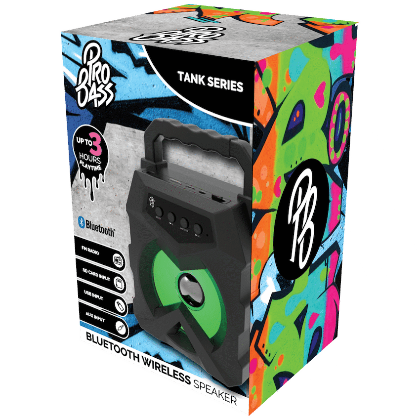 Pro Bass Tank 3 Series Bluetooth Speaker - Black - Image 2