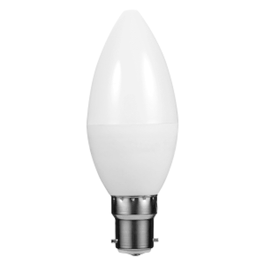 Switched 5w Candle LED Light Bulb B22 - Cool White - Image 2