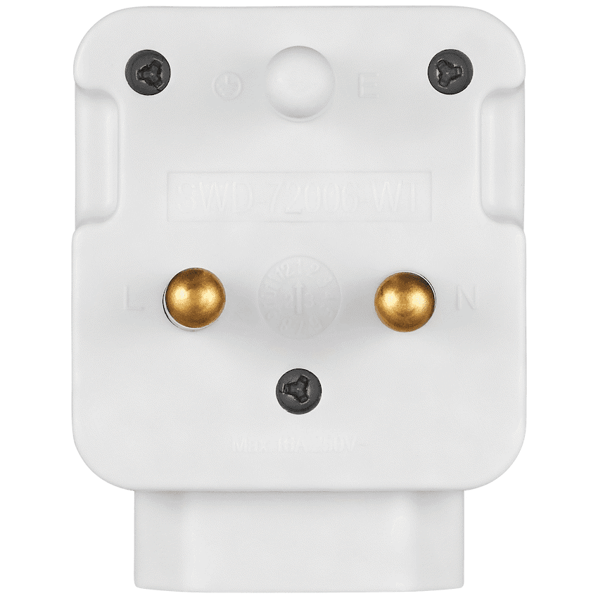 Switched 2-Way Schuko Adaptor - Top and Bottom Loader - Image 2