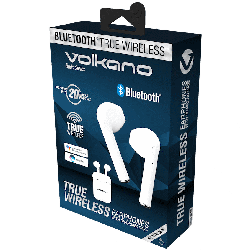 Volkano Buds Series TWS Without Silicone - White - Image 2