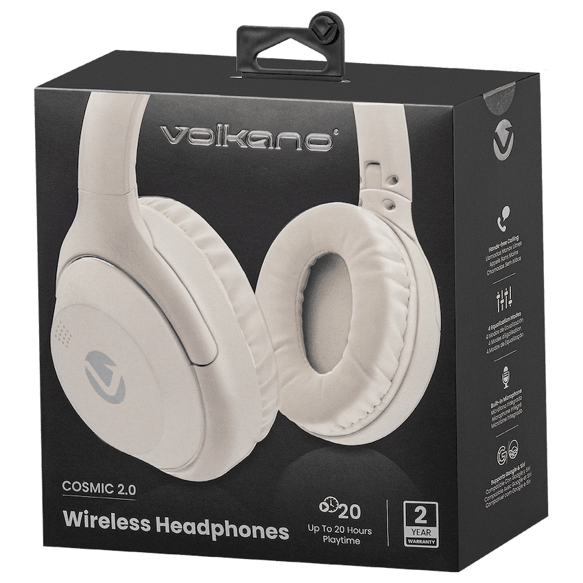 Volkano Cosmic 2 Series Bluetooth Headphone - Nude - Image 2