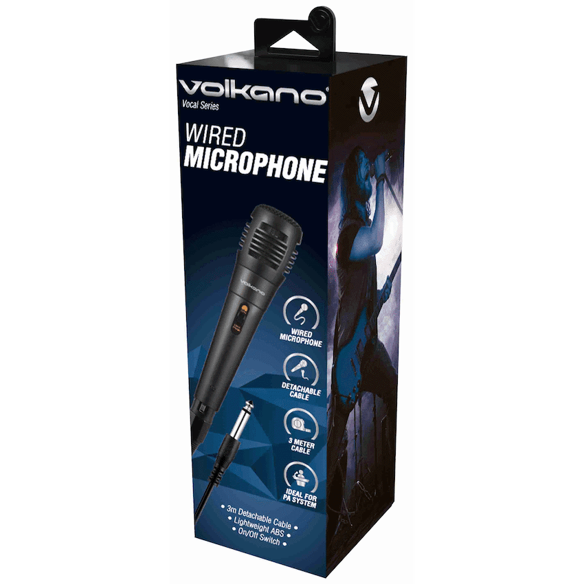 Volkano Vocal Series ABS Wired Microphone - Black - Image 2