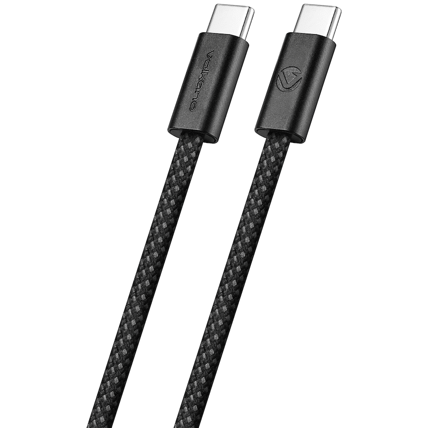Volkano Weave Series 60w USB C to USB C 1.2m-Black - Image 2