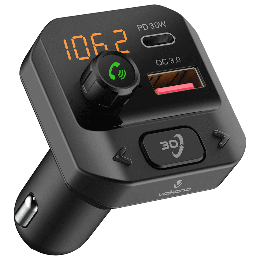 Volkano Grill Series Bluetooth Car Modulator and Charger - Image 2