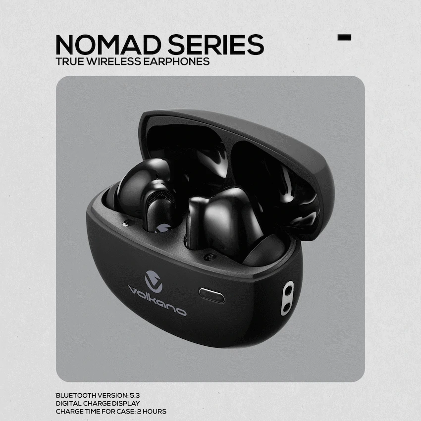 Volkano Nomad Active Noise-Cancelling True Wireless Earphones - Black - Image 2
