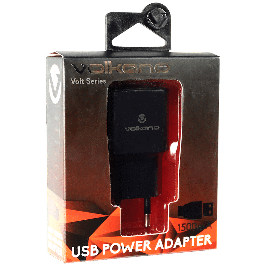 Volkano Volt M Series 2a USB Wall Charger - Black with Micro USB - Image 2