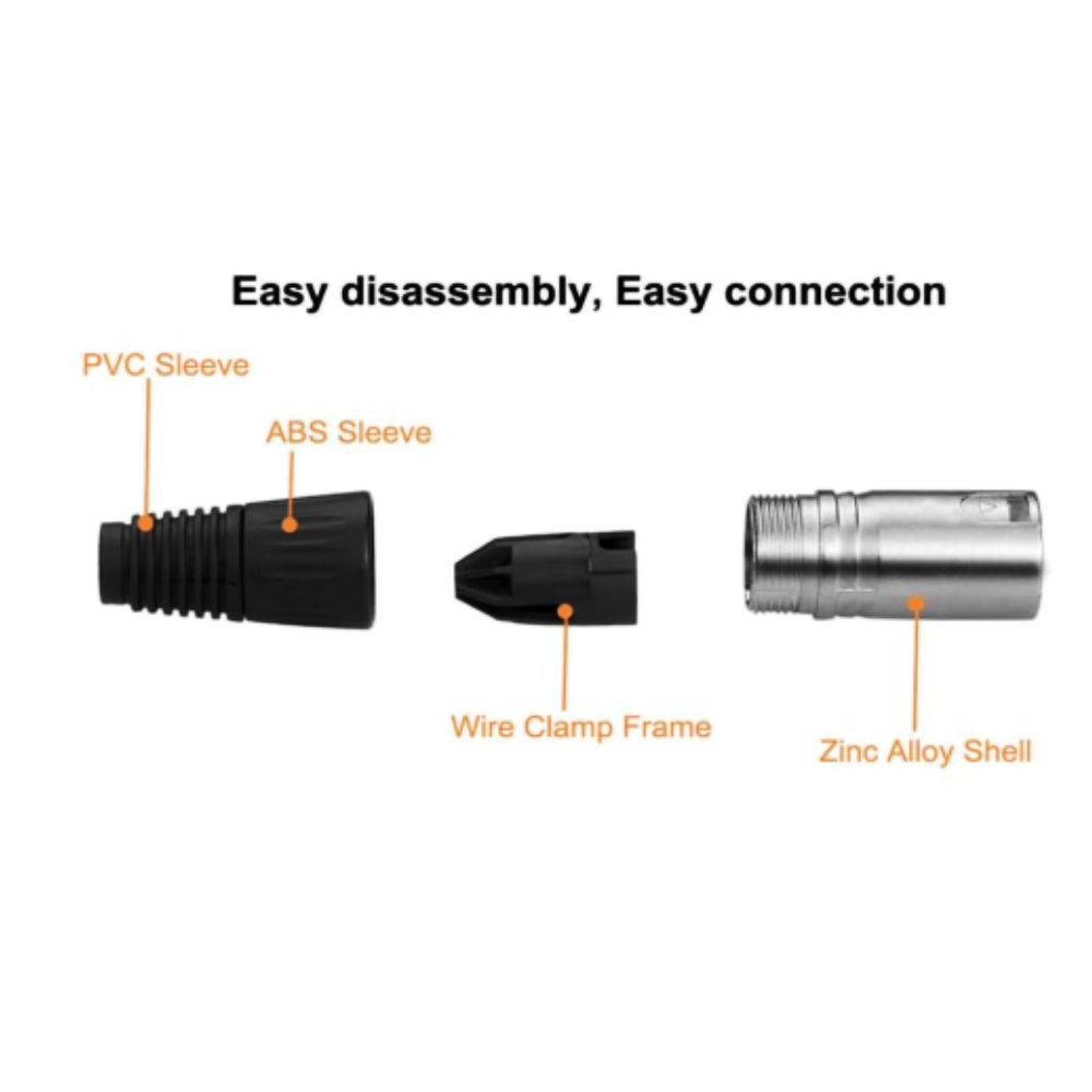 TECNIX Female 3-Pin XLR chassis Mount China Neutrik Silver Chassis - Image 5