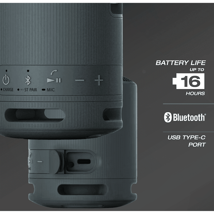 Sony XB100 Portable Bluetooth Speak - Black - Image 3