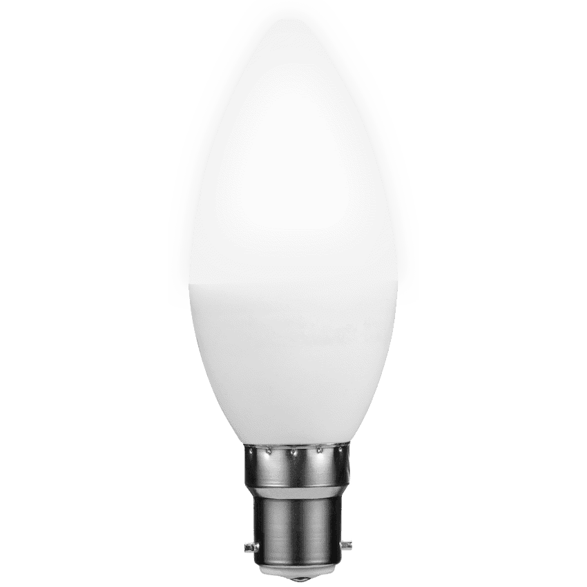 Switched 5w Candle LED Light Bulb B22 - Cool White - Image 3