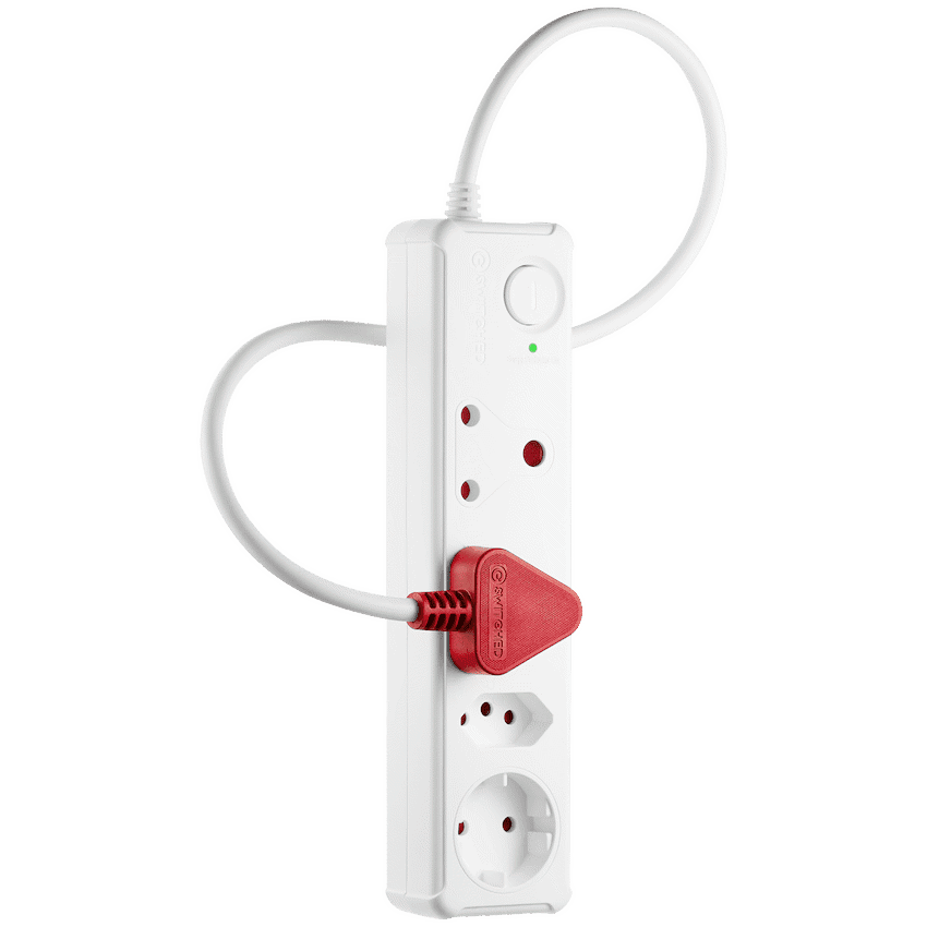 Switched 4-Way Medium Surge-Protected Multiplug 0.5m Cord - White - Image 3