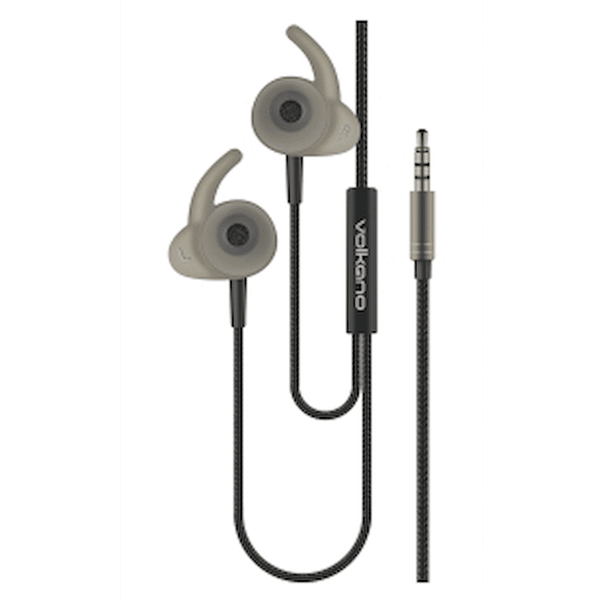 Volkano Titanium Series AUX Earphone - Gun Metal - Image 3