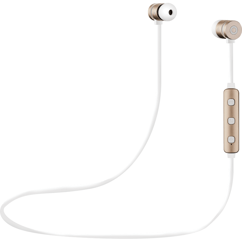 Volkano Mercury Series Bluetooth Magnetic Earphones - Gold/White - Image 3
