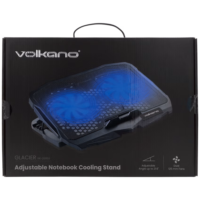 Volkano Glacier Series Upright Notebook Cooling Stand with Dual Fans - Image 3