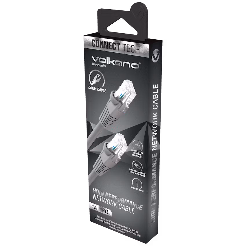 Volkano Network Series RJ-45 Network Cable, CAT5, 1m - Image 3