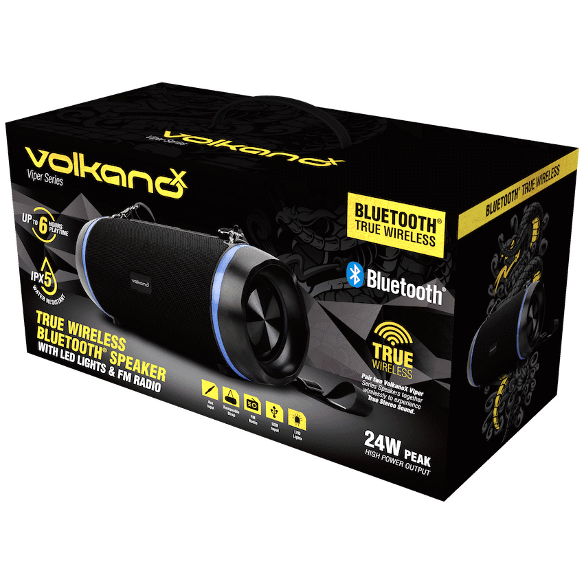VolkanoX Viper Series Bluetooth Speaker - Black - Image 3