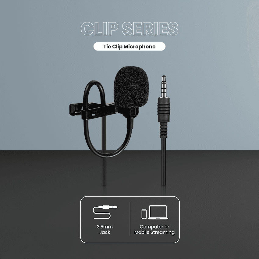 Volkano Clip series 3.5mm Tieclip Microphone - Image 3